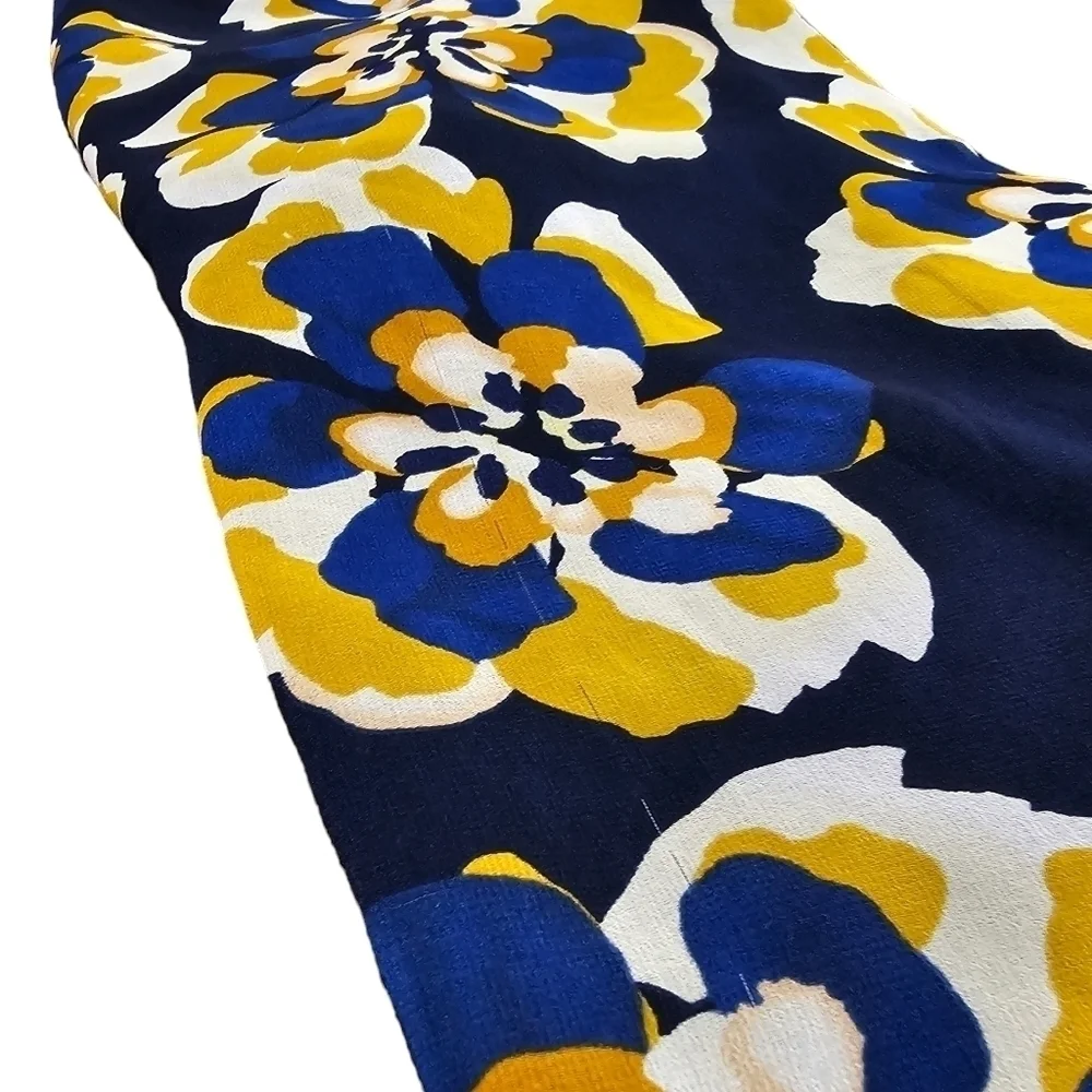 Cabi Floral Chiffon Lydia Blouse Blue Yellow White Size M - Picture 9 of 10